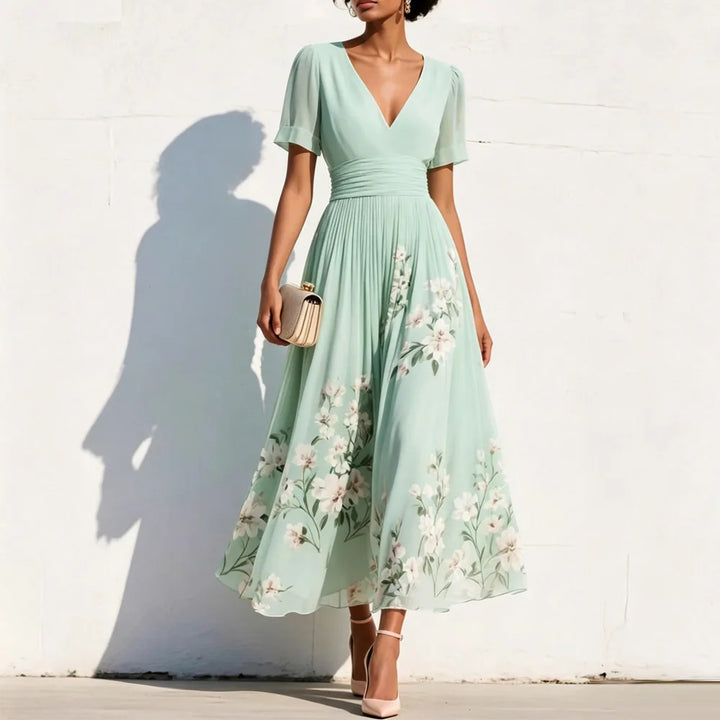 Weona Floral A Line Wedding Guest Dress