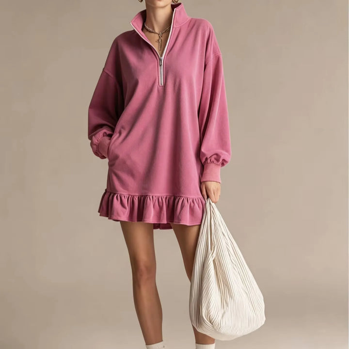 Karina Ruffle Hem Mini Dress