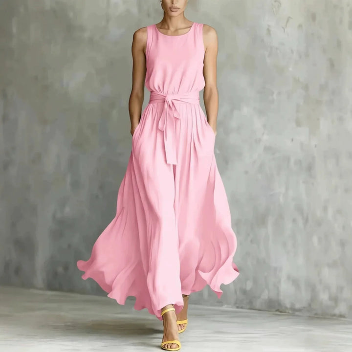 Fioretta Elegant Pocket Maxi Dress
