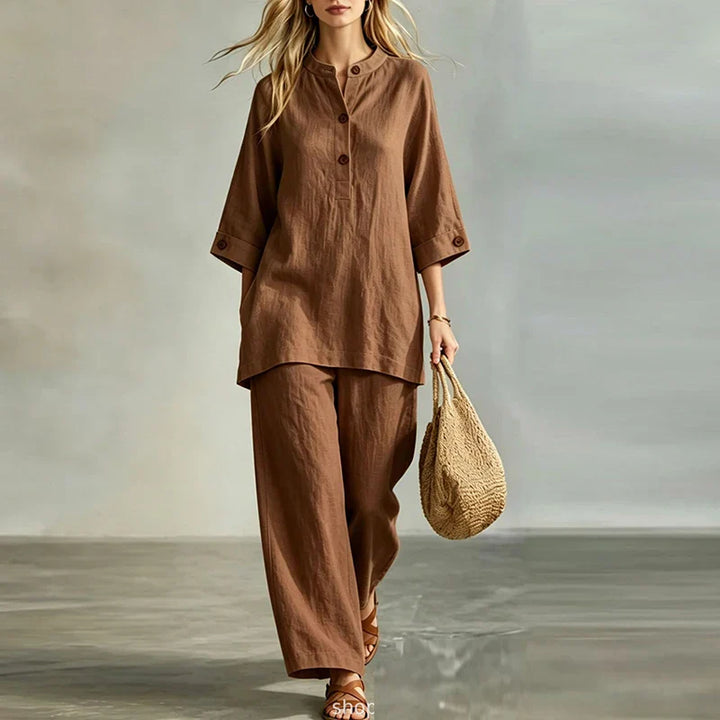Carley Casual Linen Matching Set
