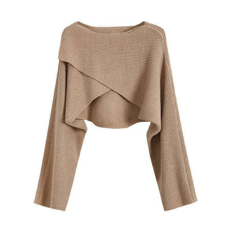 Genevra Crisscross Crop Sweater
