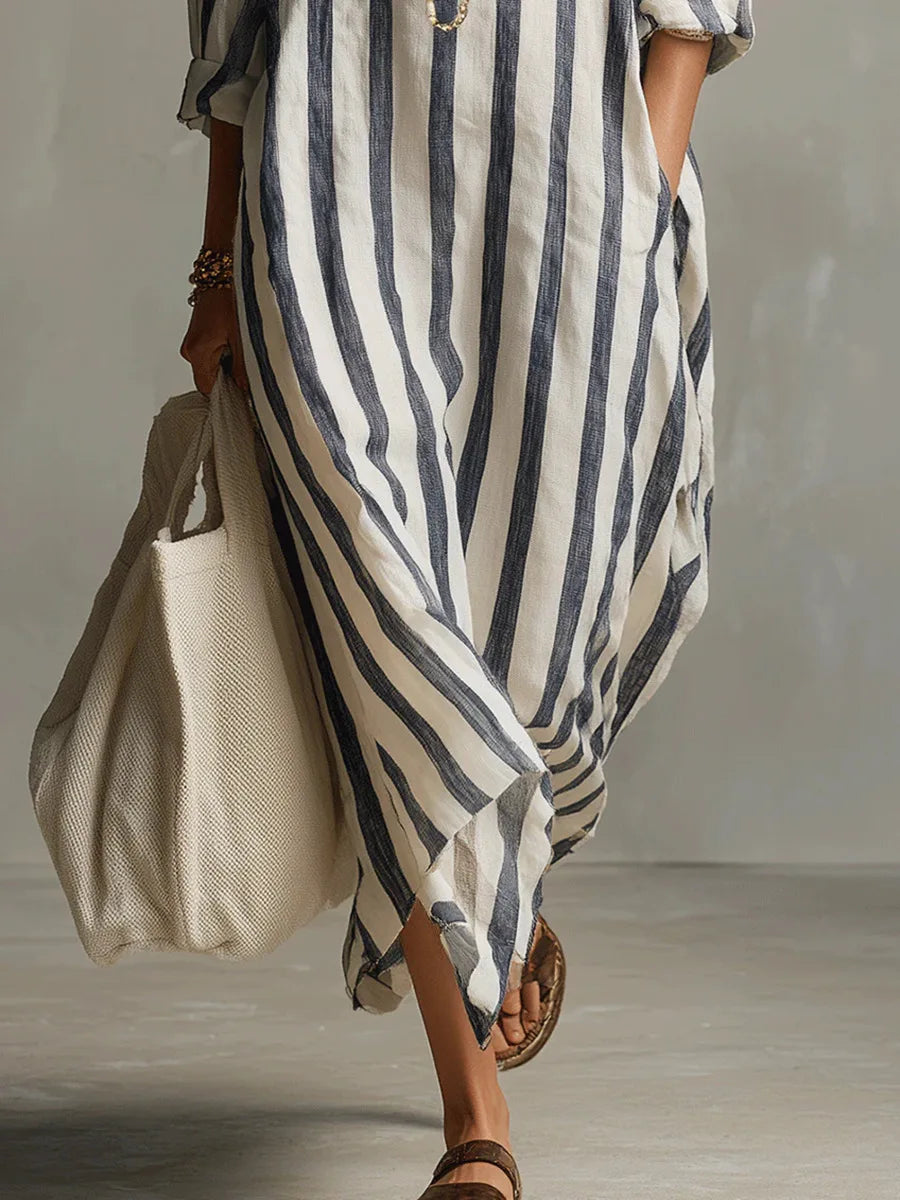 Cassie Linen Long Shirt Dress