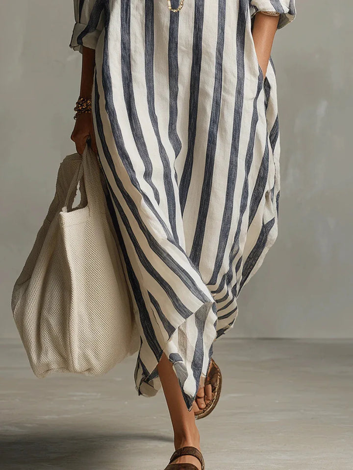Cassie Linen Long Shirt Dress