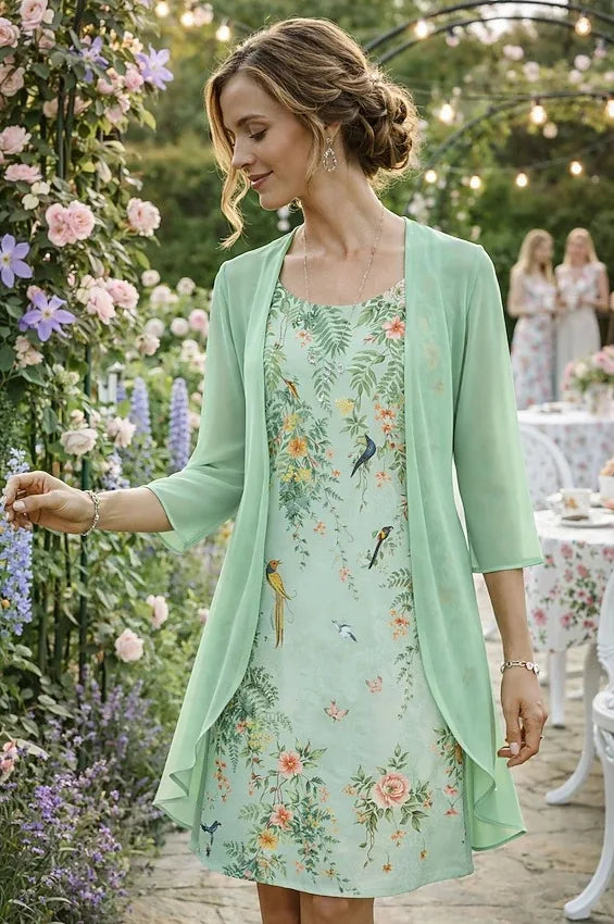 Carina Floral Print Midi Dress Set