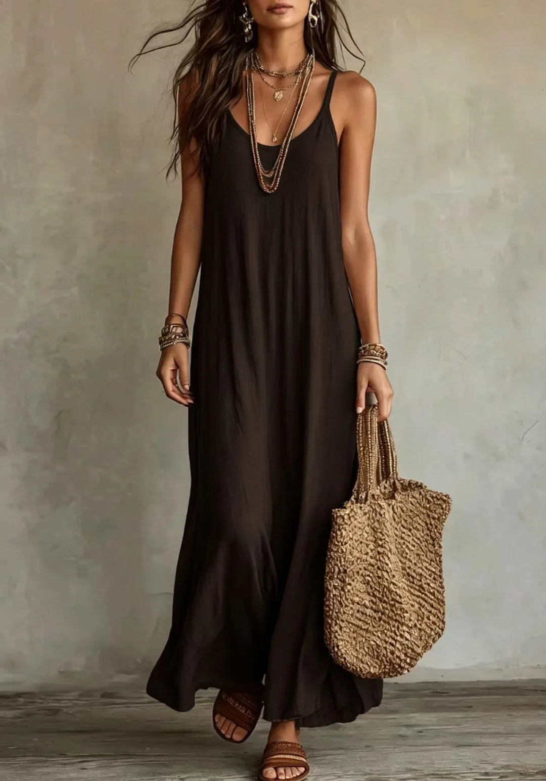 Riyana Relaxed Cami Maxi Dress