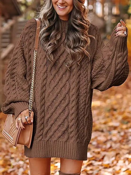 Fenwick Cable Knit Sweater Dress