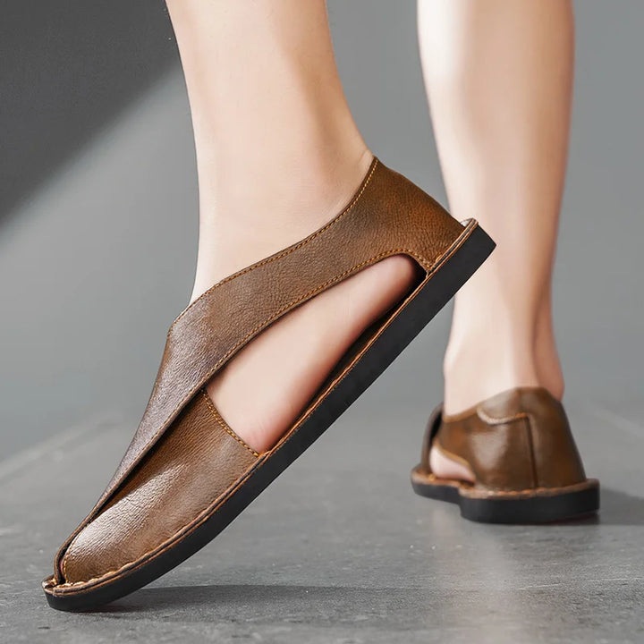 Draven Crossover Leather Sandal