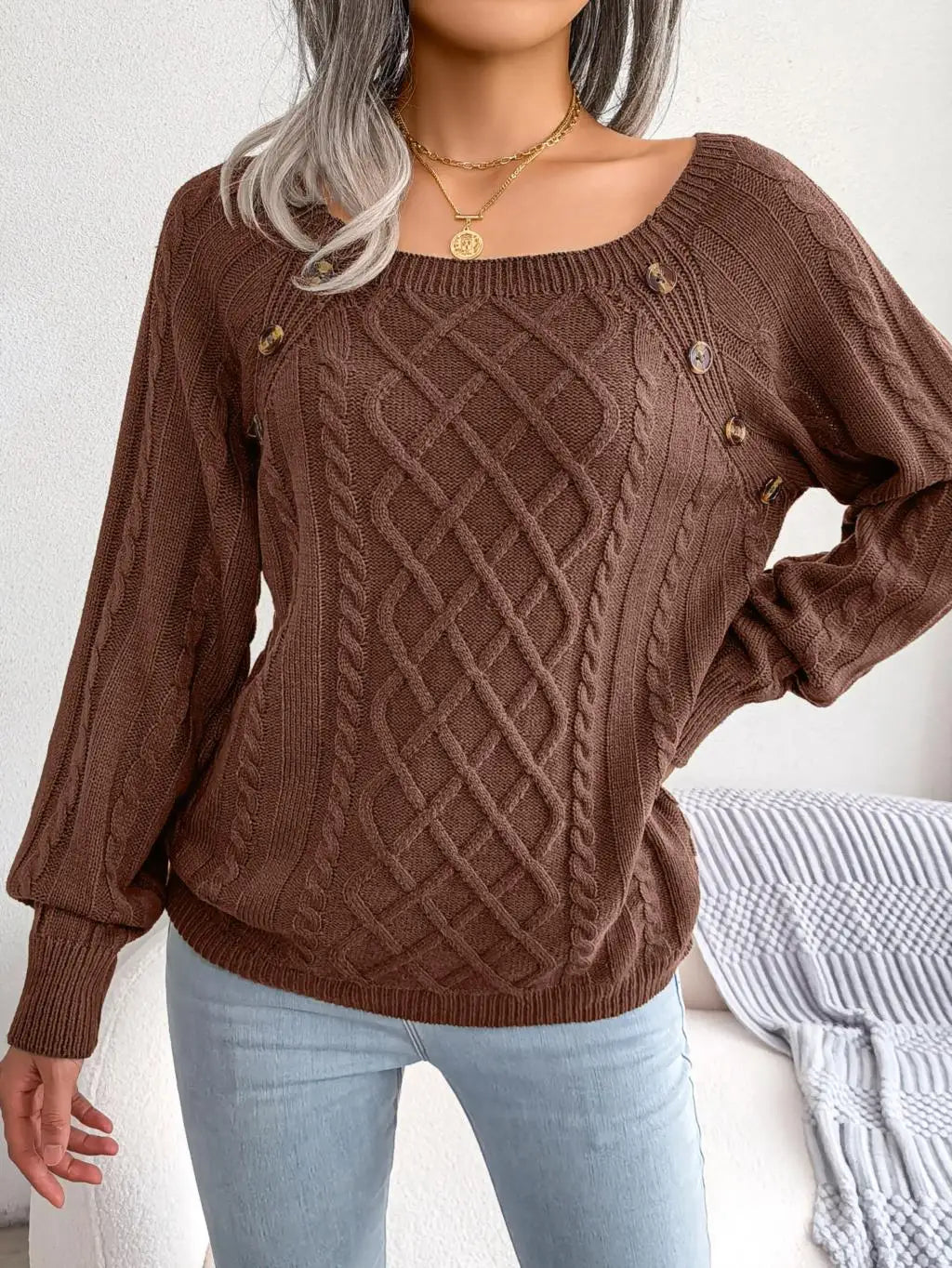 Marielena Square Neck Sweater