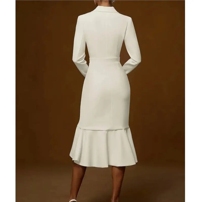White mermaid dress back view