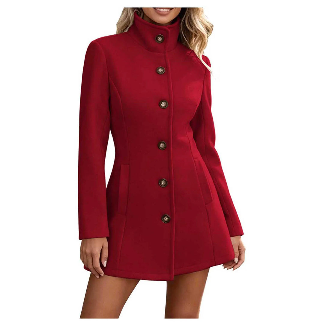 Marisette Stand Collar Peacoat
