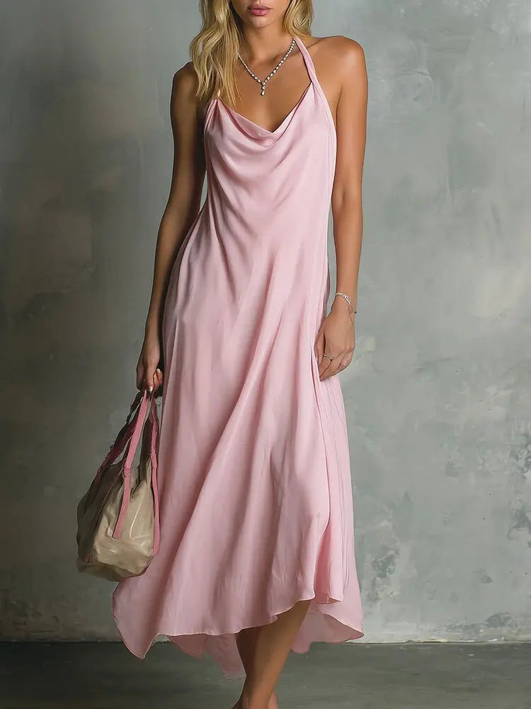 Sabine Cowl Neck Midi Dress