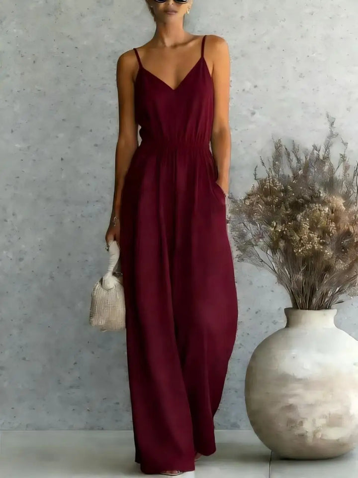 Hailey Wide Leg Casual Jumpsuit