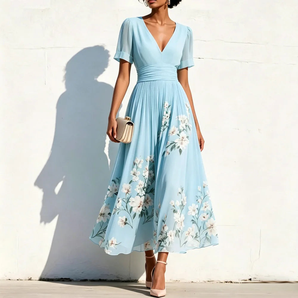 Weona Floral A Line Wedding Guest Dress