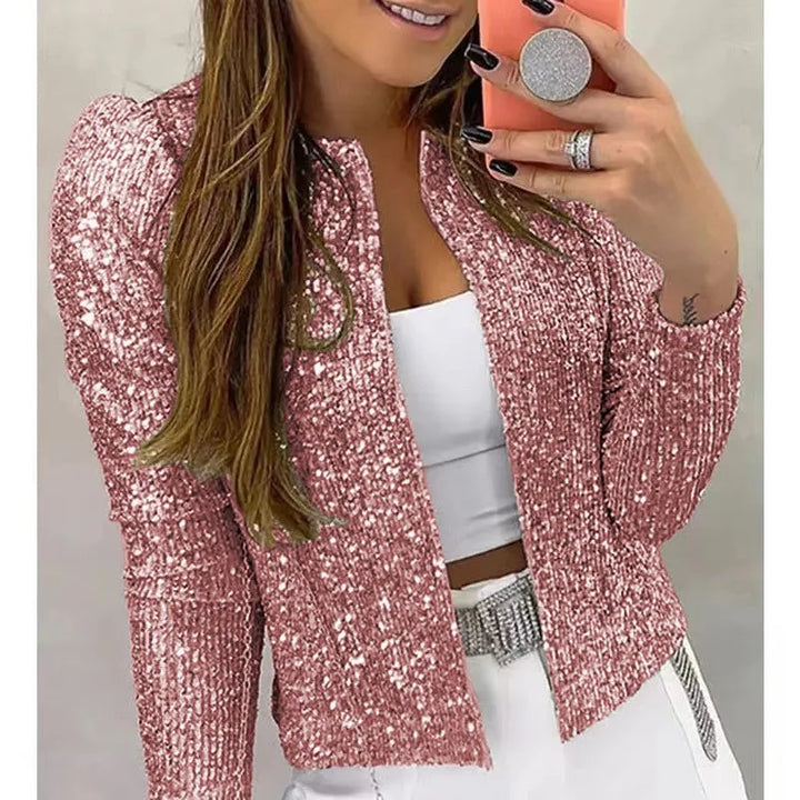 Marisette Sequin Crop Jacket