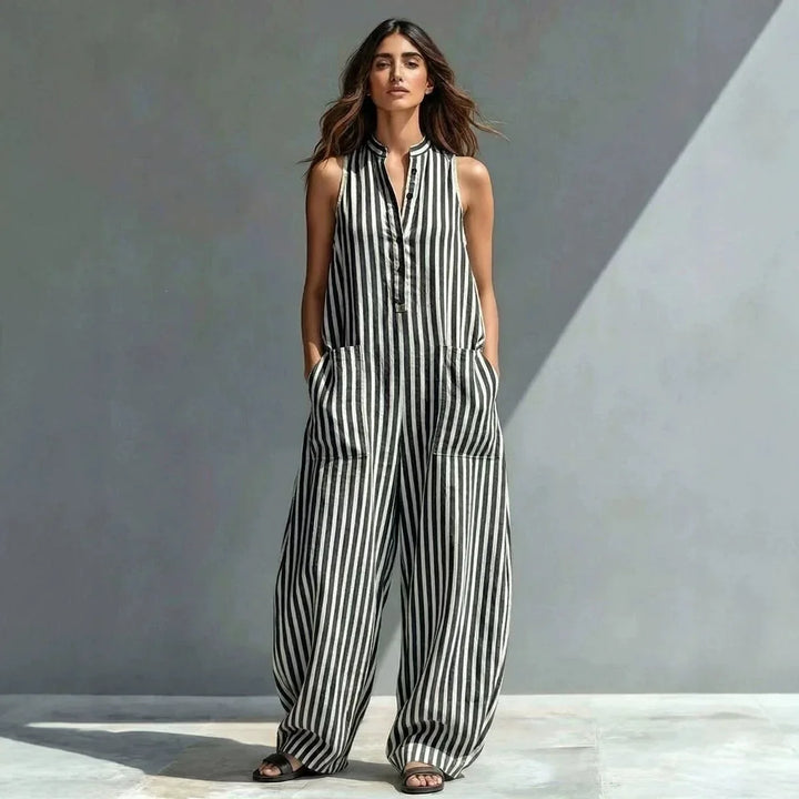 Ismera Striped Wide Leg Jumpsuit
