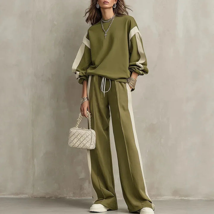 Halston Color Block Two Piece Set