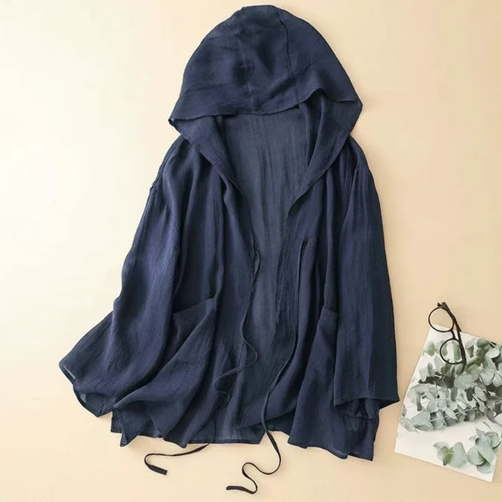 Nerina Hooded Linen Cardigan