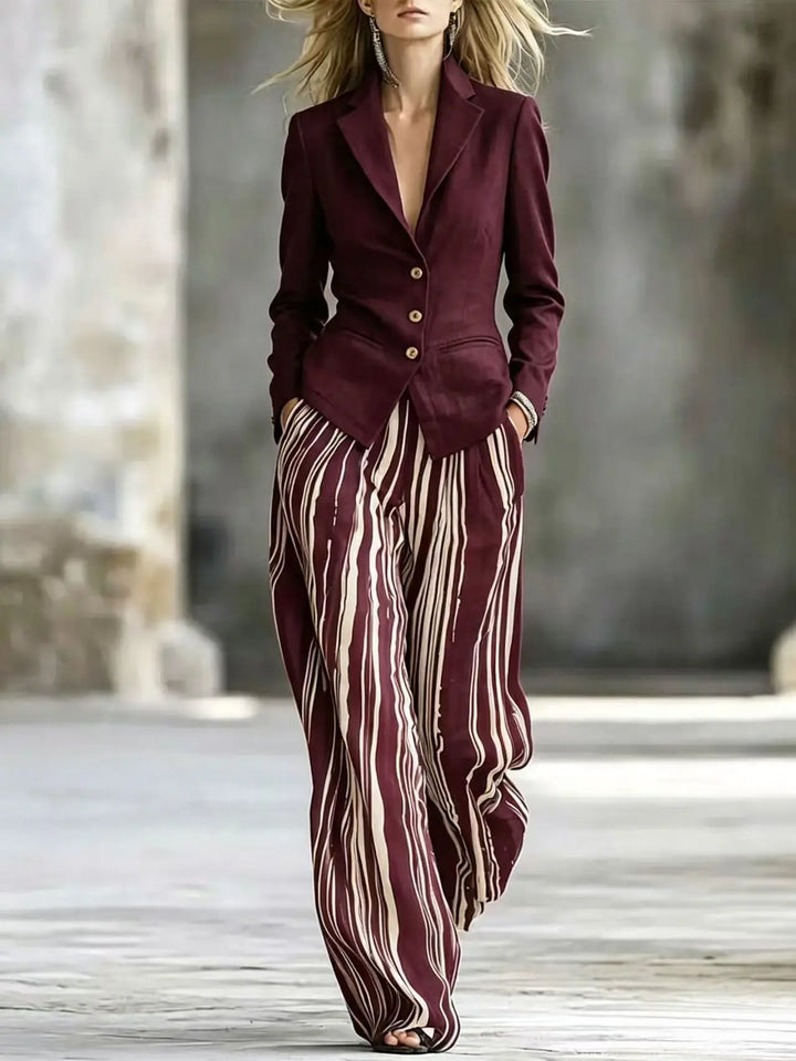 Marguerite Wide Leg Pant Suit