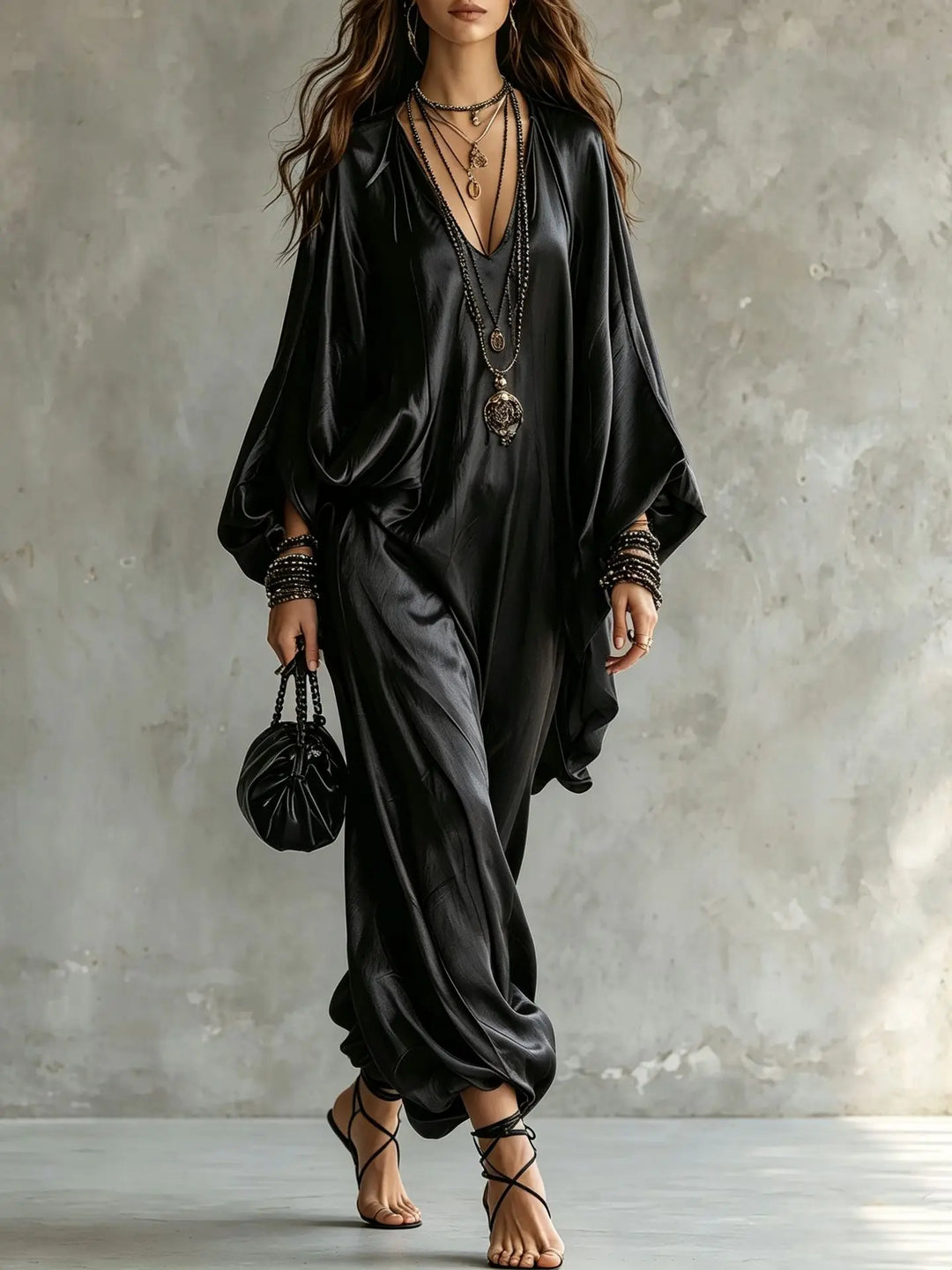 Isabeau Satin Wide Leg Jumpsuit