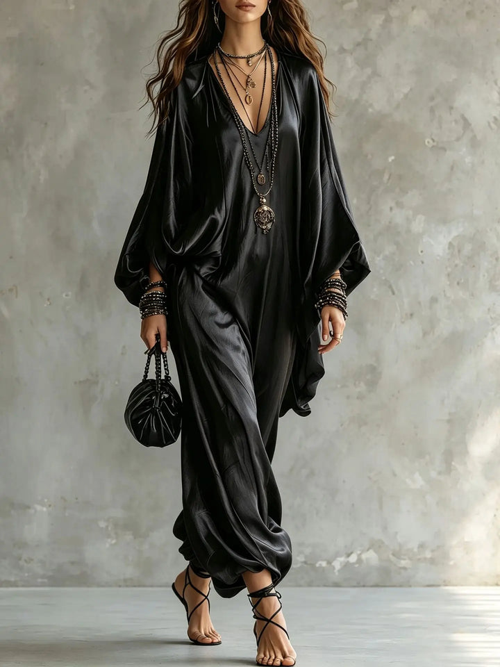 Isabeau Satin Wide Leg Jumpsuit