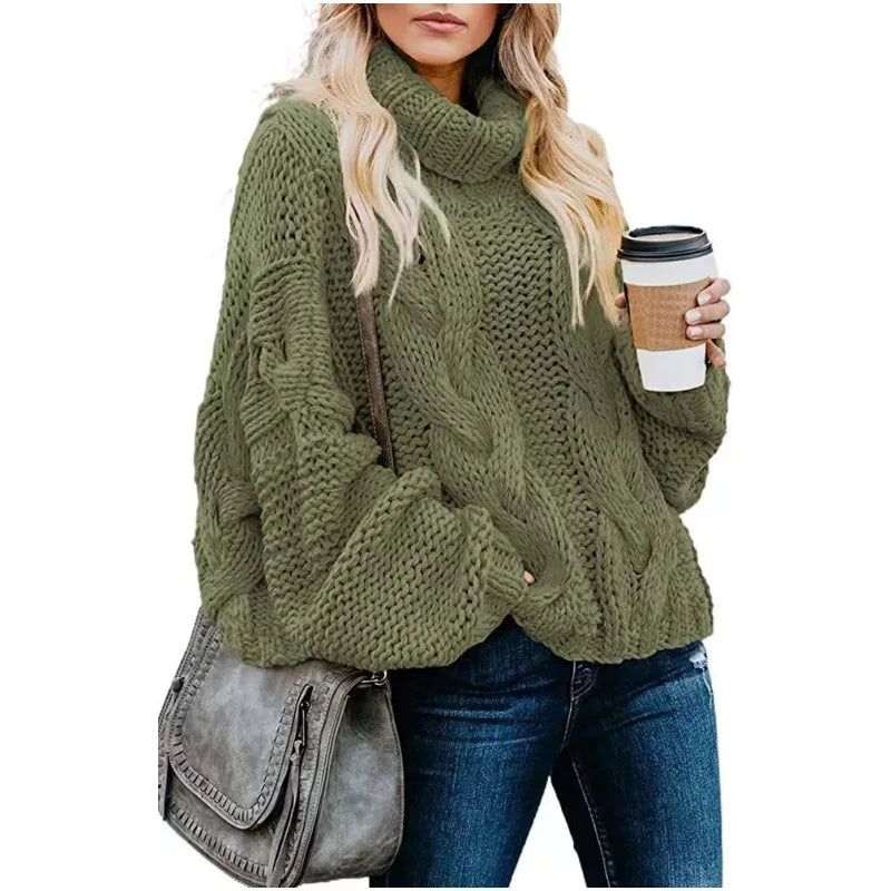 Freya Cable Knit Turtleneck Sweater