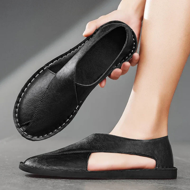 Draven Crossover Leather Sandal