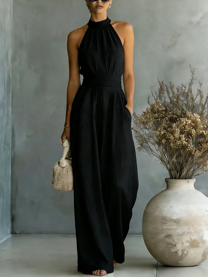 Arya Halter Wide Leg Jumpsuit