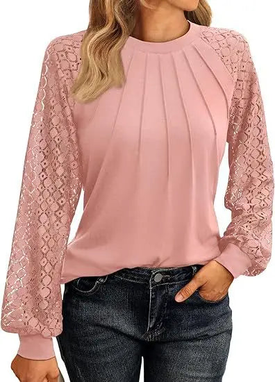 Miriel Pintuck Lace Blouse