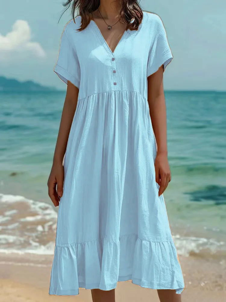 Cirelle Button Front Maxi Dress