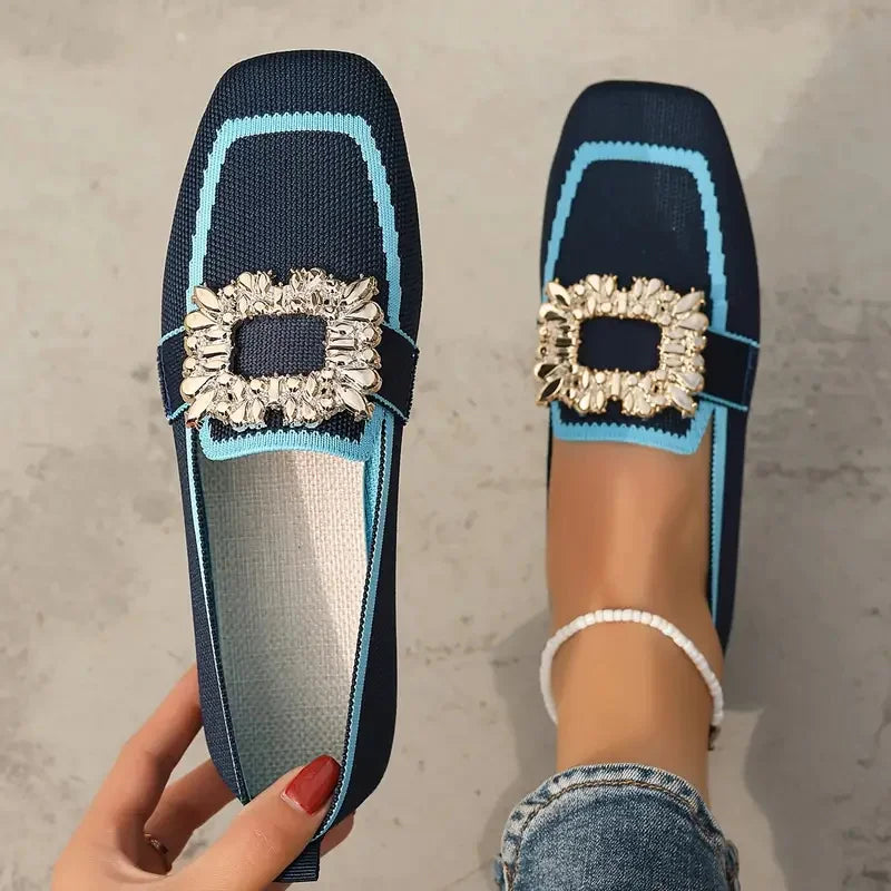Andrea Breathable Knit Slip On Loafers