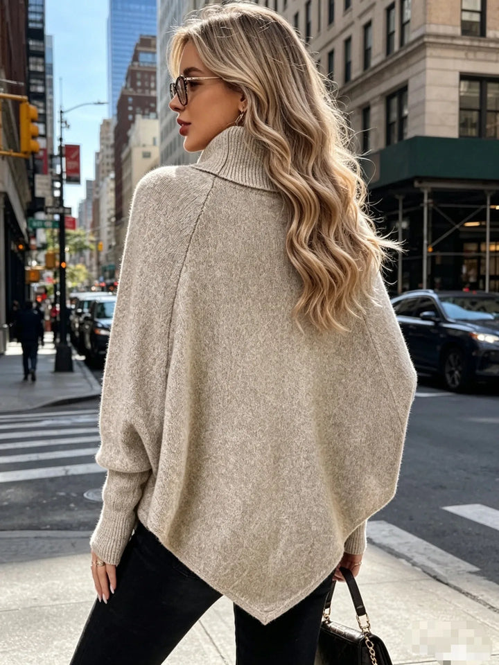 Junia Button Trimmed Poncho