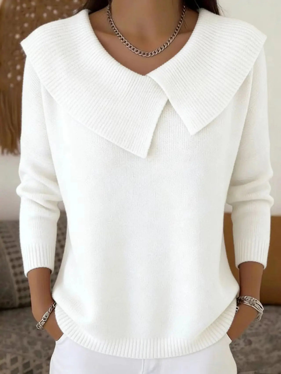 Hazel Fold Collar Sweater