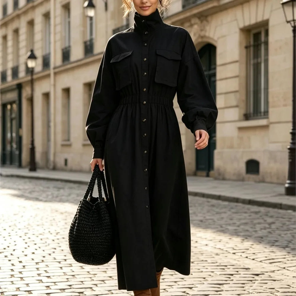 Harlow Flap Pocket Shirt Dress