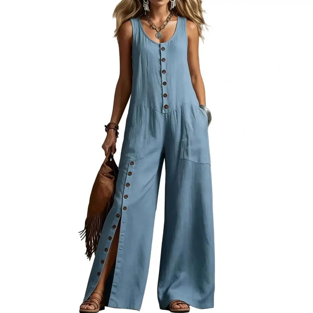 Zelina Relaxed Wide Leg Jumpsuit