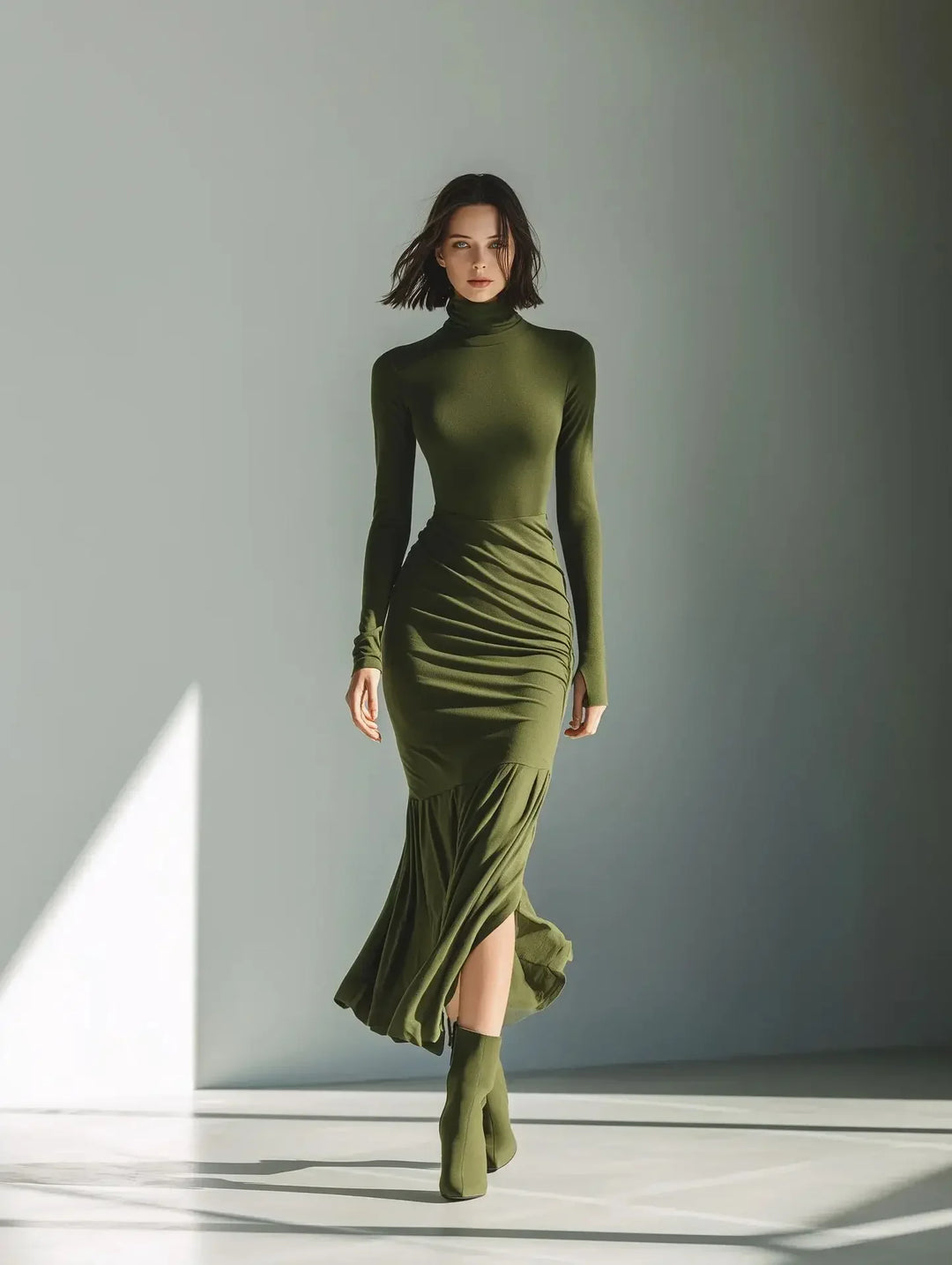 Leona Ruched Mermaid Maxi Dress