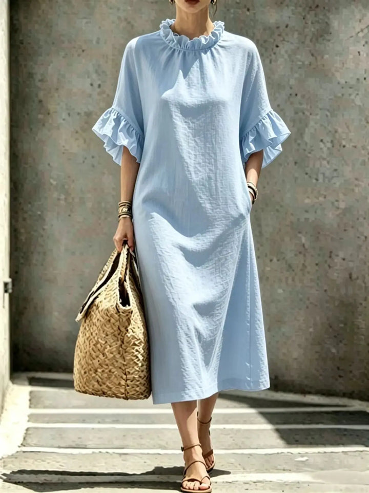 Idalia Ruffle Sleeve Midi Dress