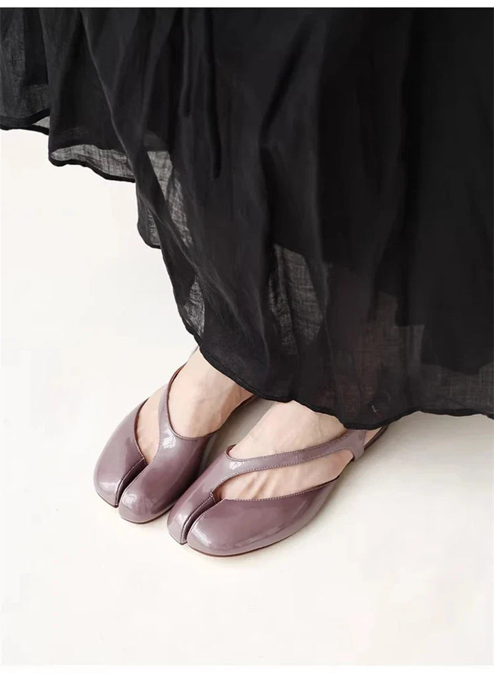Quinn Split Toe Slingback Flats