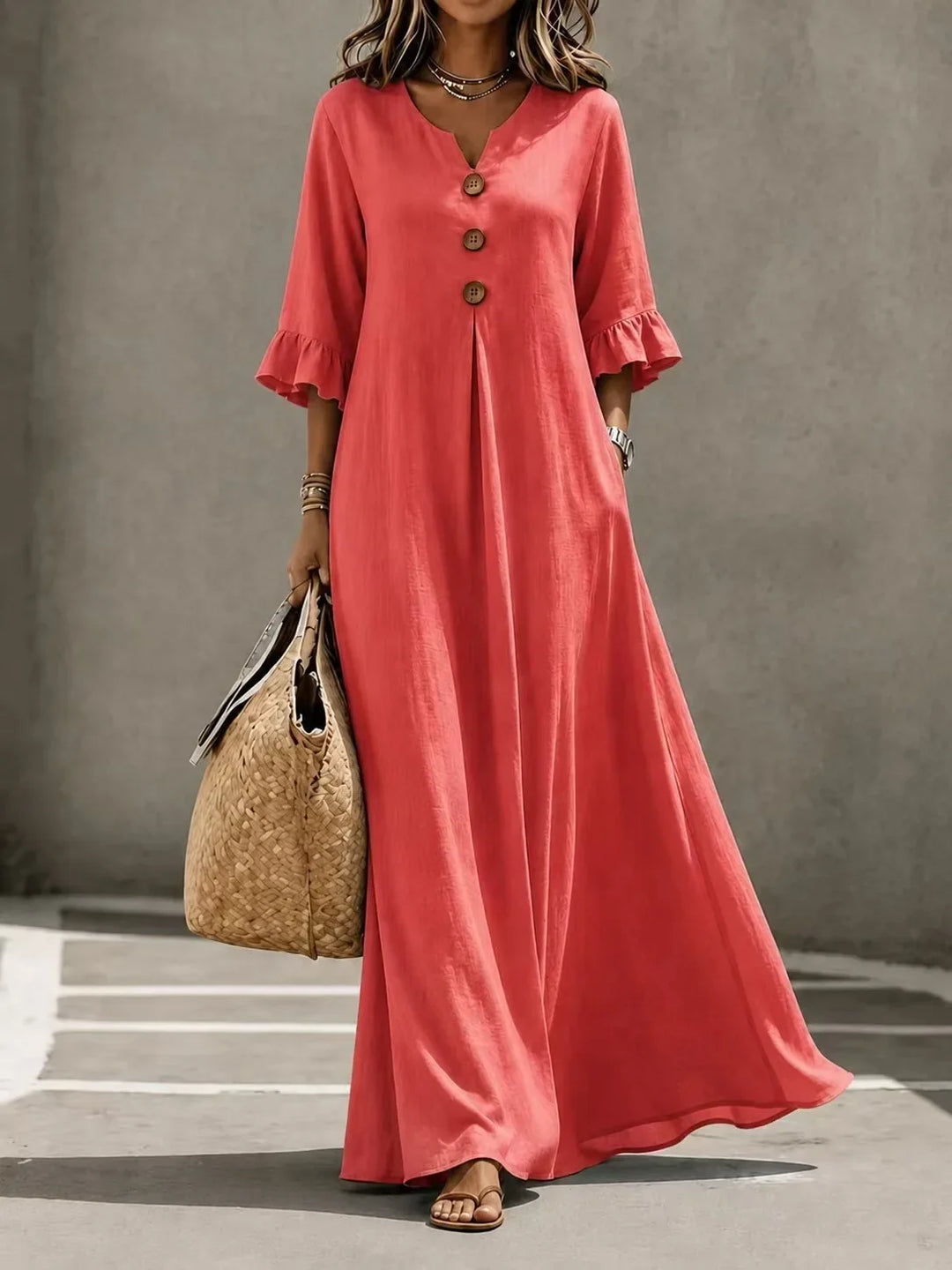 Roselle Relaxed Pocket Maxi Dress