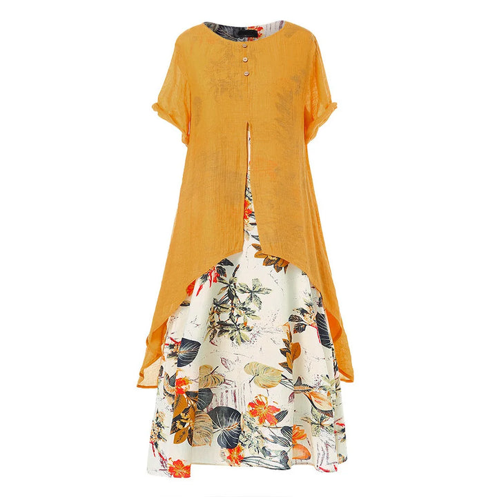 Vorelle Floral Patchwork Maxi Dress