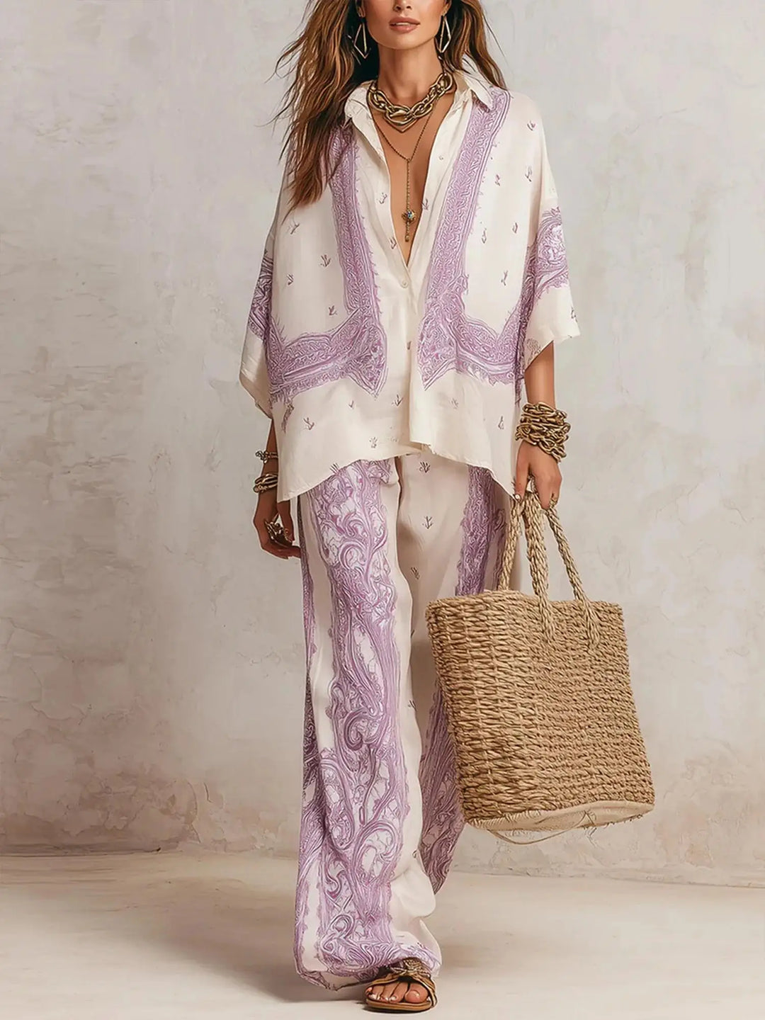 Estelle Elegant Wide Leg Matching Set