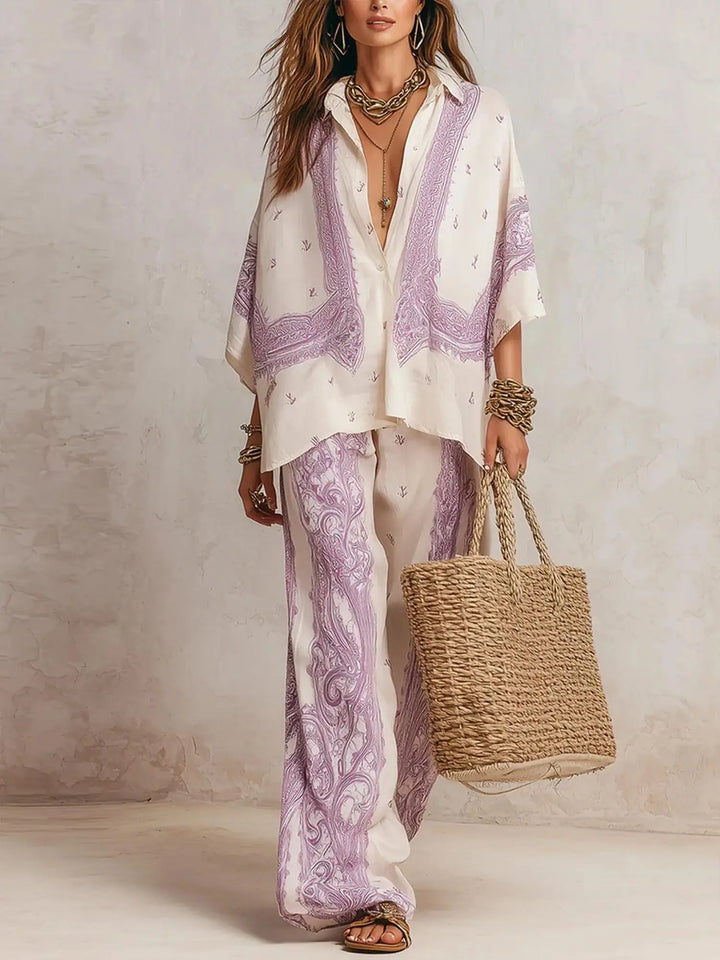 Estelle Elegant Wide Leg Matching Set