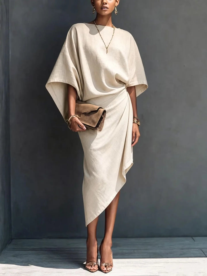 Zephira Batwing Sleeve Midi Dress