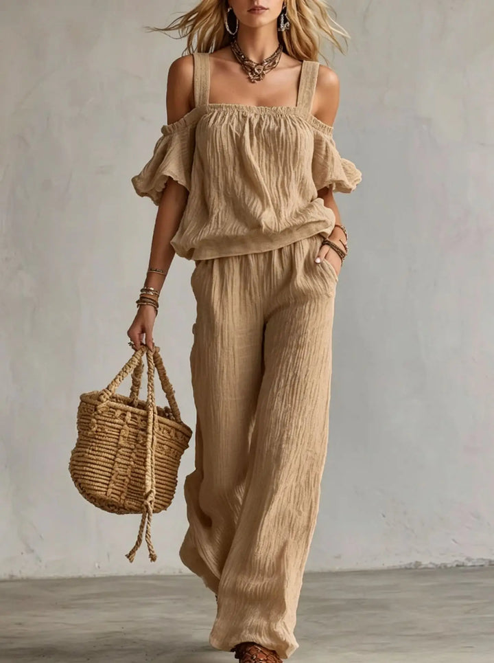 Elowen Ruffle Relaxed Trouser Set