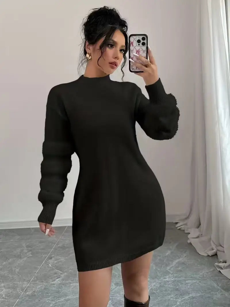 Marielena Mock Neck Sweater Dress