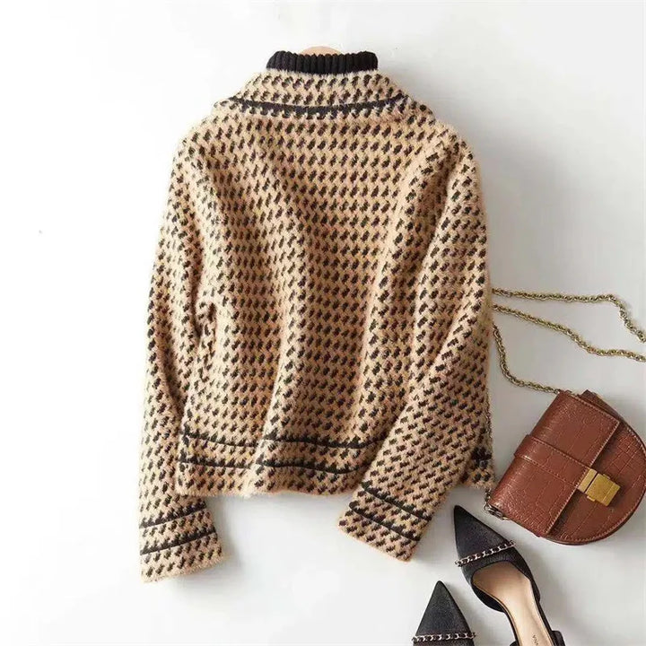 Winona Houndstooth Knit Jacket