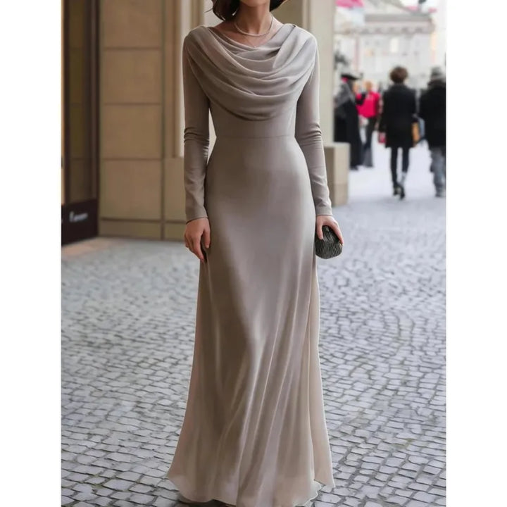 Brielle Draped Neckline Maxi Dress