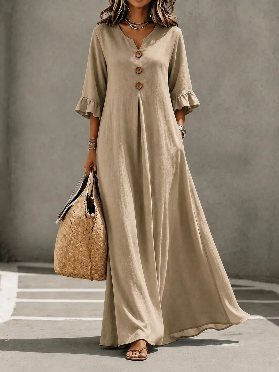 Roselle Relaxed Pocket Maxi Dress