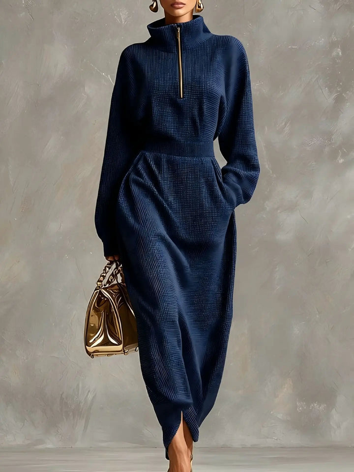 Gemma Elegant Zip Maxi Dress