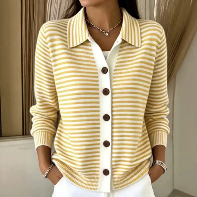 Susan Striped Knit Cardigan