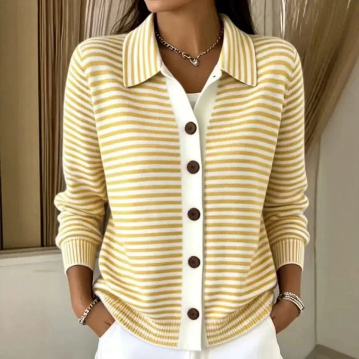 Susan Striped Knit Cardigan